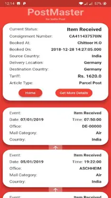 Speed Post Tracking PostMaste android App screenshot 4
